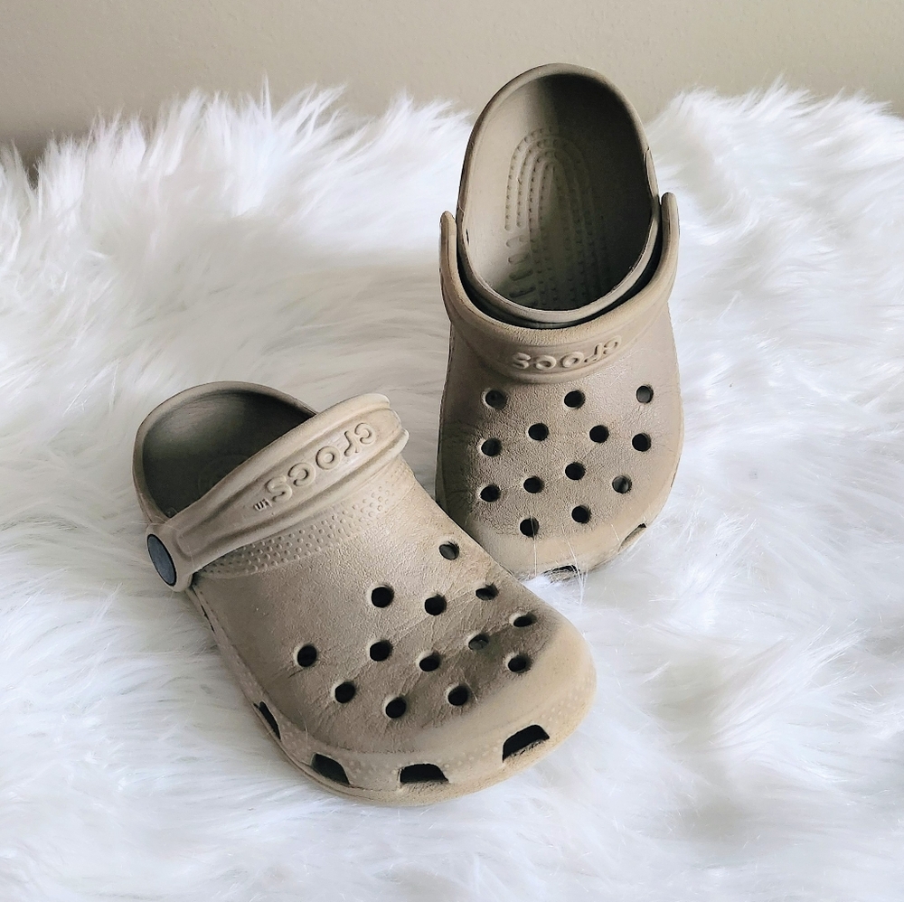 🆙️CROCS Kids Blue Sandal Clog Toddler Classic 8-9 SLIP ON